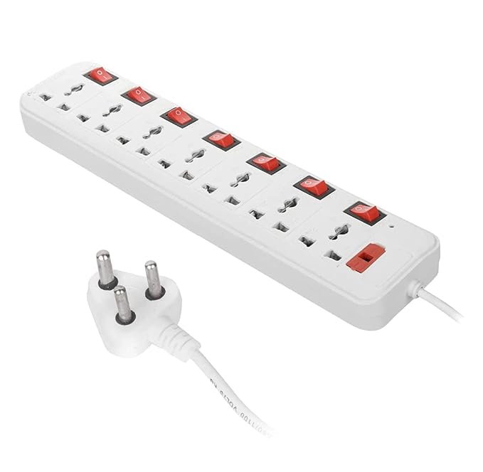 Ms Led Light Traders 7+7 Extension Cord, 240 Volts, White,Socket at Rs. 250