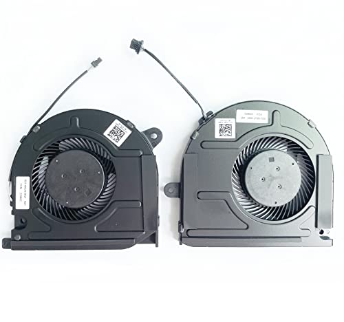 Fleshy Leaf CPU+GPU Lüfter Ersatz für Dell Vostro 7500 7501 Inspiron 7500 7501 Serie DC5V 0.5A DFS150005AA0T FMF3 DFS150705AF0T FMF2 0KGH4R 0YND40 Cover