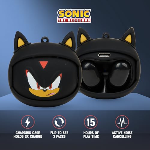 Image of Sakar - Wireless Earbuds Sonic, True Wireless Bluetooth Earbuds with Active Noise Cancelling, in-Ear Headphones with Charging Case, Shadow