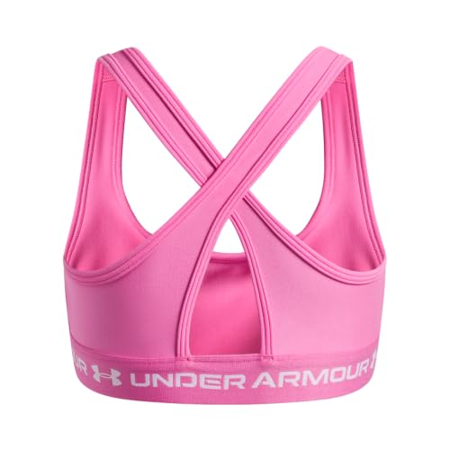 Image of Under Armour Kids Cross-Back Mid-Impact Sports Bra (Big Kid)