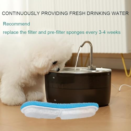 Fuente automática de agua para gatos de acero inoxidable miniatura 3