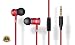 Sownd Bullet In-ear Noise-isolating Headphones with Microphone, Red / Blue