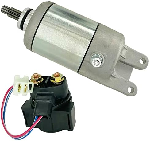 Soarider Starter Motor & Solenoid Relay Replacement for Honda TRX300 FourTrax 2X4 1988-2000/TRX300FW FourTrax 4x4 1988-2000, fits for 18337 31200-HA0-774 31200-HA0-773
