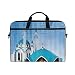 Produktbild LOSNINA Laptop Tasche 15-15.4 Zoll,Berühmte Hotel Paris Wahrzeichen architektonische Thema drucken,Neue Leinwand Drucken Muster Aktentasche Laptop Schulter Messenger Handtasche Case Sleeve