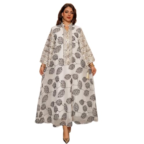 Robe brodée style caftan Dubaï haut de gamme avec finitions mains