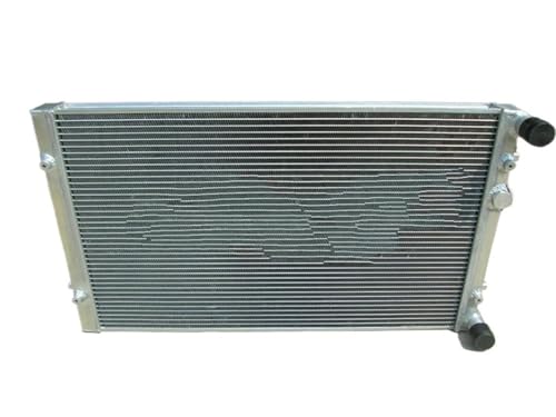 Cooler Kit Radiador de aluminio para VW GOLF GTI/BORA MK4 IV, compatible con AUDI A3/TT, compatible con SEAT LEON/TOLEDO, 1.8T + ventilador en Radiadores del motor(Dark Grey)