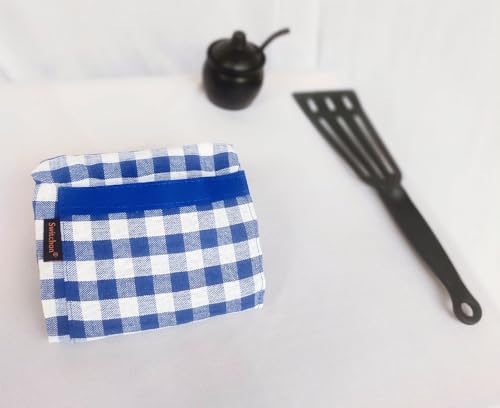Image of Switchon Checkered Cotton Kitchen Cooking Apron with Chef Hat - Pack of 2 | Multi-Purpose Chef & Waiter Apron for Men & Women | Home, Hotels, Restaurants & Cafes | Proudly Made in India