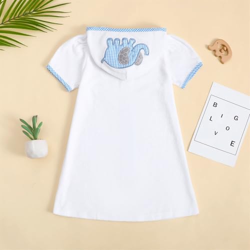 Image of Baby Girls Boys Terry Cloth Swim Cover Up Zip Up Hooded Bathing Suit Coverup Wraps Kid Summer Pool Beach Swimsuit