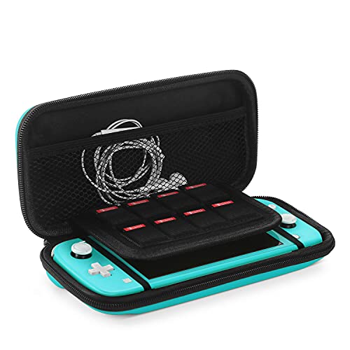 LYCEBELL Carrying Case for Nintendo Switch Lite - Hard Shell Travel Carry Case for Switch Lite with 8 Game Card Holders, Headphones, Accessories Storage & Blue - Thumbnail 7