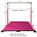 GBVUGY Gymnastics Kip Bar with Mat for Home Indoor Training,Horizontal Bar for Kids Girls Junior,Adjustable Arms from 3' - 5' Gym Equipment,1-4 Levels,300lbs Weight Capacity