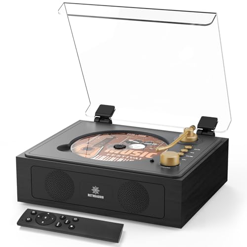 Image of RetroAudio CD Player Portable with Built-in Stereo Speakers Support Bluetooth Nostalgic Music CD Players for Home AUX in /Headphone Jack