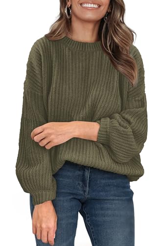 PRETTYGARDEN Fall Sweaters for Women 2025 Fashion Long Sleeve Casual Ribbed Knit Winter Clothes Pullover Jumper Tops