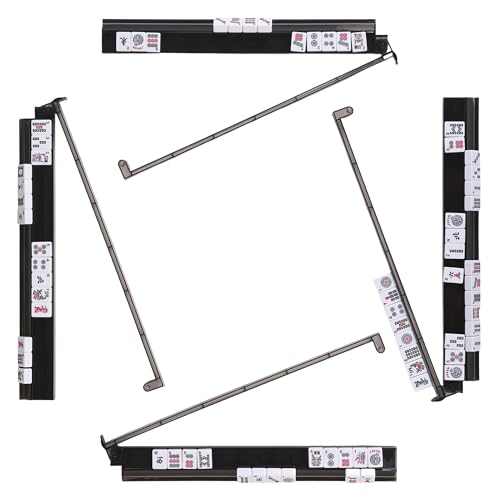 Set de 4 estantes con empujadores para Mahjong moderno gris oscuro