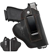 IWB/OWB Concealed Gun Holsters for Men, Leather Universal Pistol Holster Fits Glock 19/42/43X/44 ...