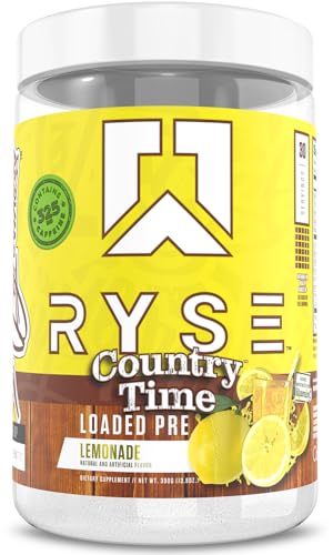 Image of RYSE Loaded Pre Workout Powder - Country Time Lemonade - Daily Pre-Workout for Men & Women with 325mg Caffeine, Beta Alanine, and Citrulline for Pump, Focus, and Energy - 30 Servings
