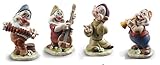Lladro walt disney set 4 pz nani : Mammolo -Bashful 13cmh AS- Dotto Doc snow h14cm ; Cucciolo- Dopey snow h13cm; Gongolo Happy snow h13 cm