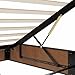 vidaXL Ottoman-Bett ohne Matratze Dunkelbraun 120x200 cm Stoff, Bettrahmen, Bettgestell mit Stauraum, Polsterbett, Bettgestell