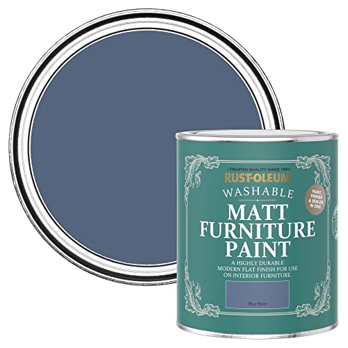Rust-Oleum Blue Furniture & Skirting Board Paint in Matt Finish - Blue River 750ml