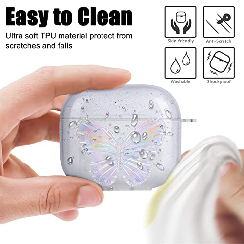 DiyGody Case Compatible for Airpods 3 Generation 2021 with Butterfly Keychain - Image 4