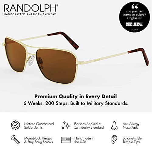 Image of Randolph Eyewear Corsair Classic Aviator Sunglasses for Men and Women - Aviator Glasses with Polarized Lenses
