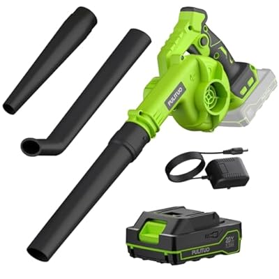 Leaf Blower Cordless with Battery and Charger, 20V Electric Leaf Blower 120MPH Small Leaf Blower, Lightweight Battery Leaf Blower Yard Tools Grass Blowers for Lawn Care Patio Backyard Garden Floor