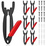6 Pcs European Mount Skull Hanger Deer Skull Hangers Antler Deer Skull Wall Mount Bracket Hangers for Deer Mule Antelope Coyote, Heavy Duty with Silicone Protector Red