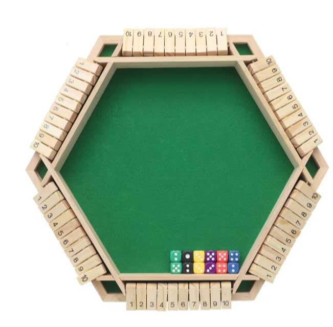 Shut The Box gra planszowa, klasyczna gra w kości dla maksymalnie 6 graczy