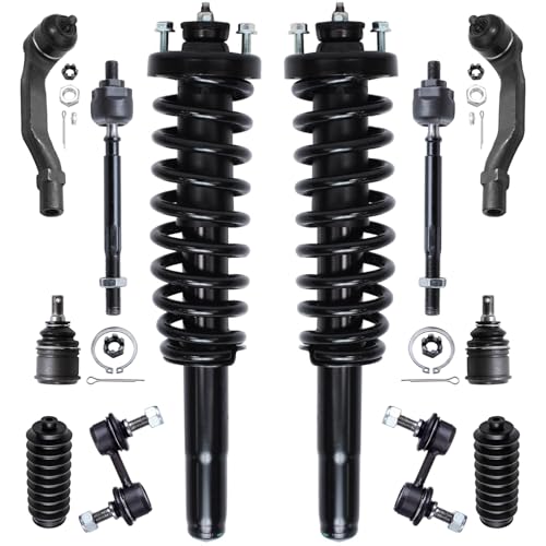 Image of Detroit Axle - Front Struts + Inner Outer Tie Rods & Boots + Sway Bar Links + Lower Ball Joints Replacement for 97-01 Honda CR-V - 12pc Set