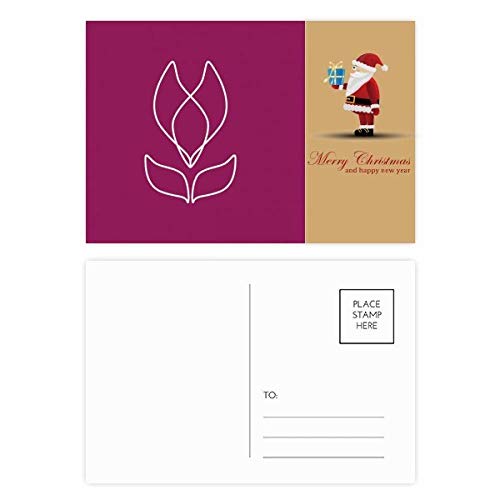 Cartes postales fleurs et fleurs de Père Noël lot de 20 pour vœux et écriture