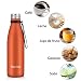 Newdora Botella de Agua Acero Inoxidable 500ml, Aislamiento de Vacío de Doble...