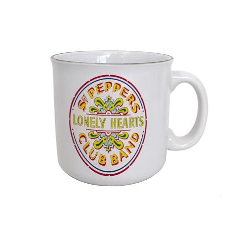 Pyramid America – The Beatles – Sgt. Pepper Drum- 20oz Ceramic Mug - Les Beatles, Paul McCartney, John Lennon, RIngo Starr, George Harrison Pyramid America - The Beatles - Sgt. Pepper Drum- 20oz Ceramic Mug