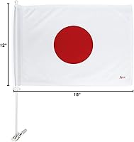 Vista 187 de Bandera de Estados Unidos con poste para coche, bandera para carros, 2 unidades, bandera de América, capó para auto, 4 de julio, decoración