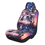 機動戦士ガンダム カーシートカバー 通気性 滑り止め 乗用車 SUV ミニバン対応 ユニバーサルサイズ 前後2列用 簡単取り付け ポリエステル製 洗濯可能 2 PCS