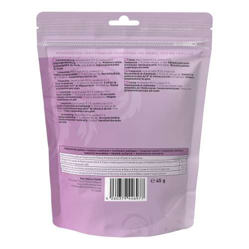 catz finefood Meatz Katzen Leckerlies Kaninchen N° 11 - knusprige Streifen aus Kaninchenfleisch - gegrillt und getrocknet - Katzensnack ohne Zucker, getreidefrei, 45g