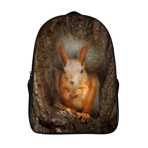 Sac d'école écureuil 3D cool sac à dos étanche adulte voyage loisirs travail unisexe