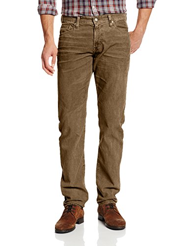 AG Adriano Goldschmied Men's The Graduate Tailored-Leg Corduroy Pant, Sulfur/Infantry Khaki, 34