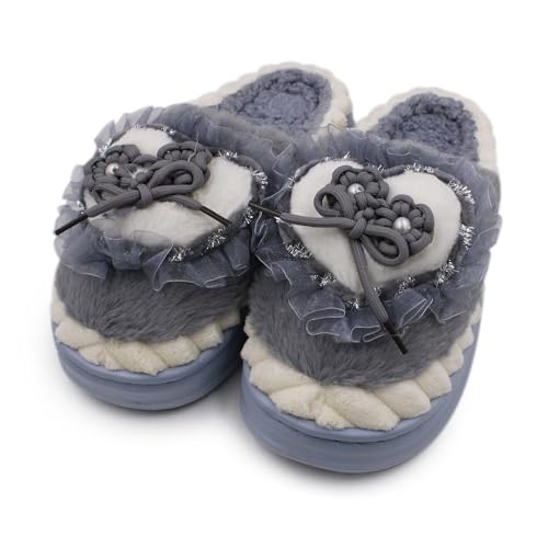 Image of VRITRAZ Women's Comfort Slip On Closed Toe Warm Winter with Cute Design print House Clog Indoor Slipper