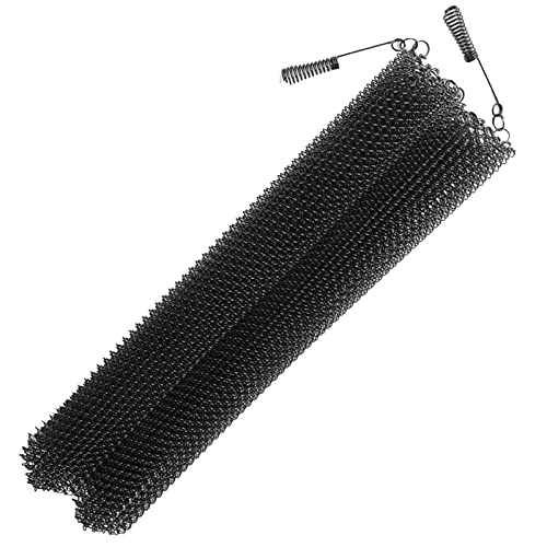 Yusheng Cortina de malla para chimenea, color , 2 unidades, herramienta de protección de chimenea forjada plana, ayuda a bloquear chispas