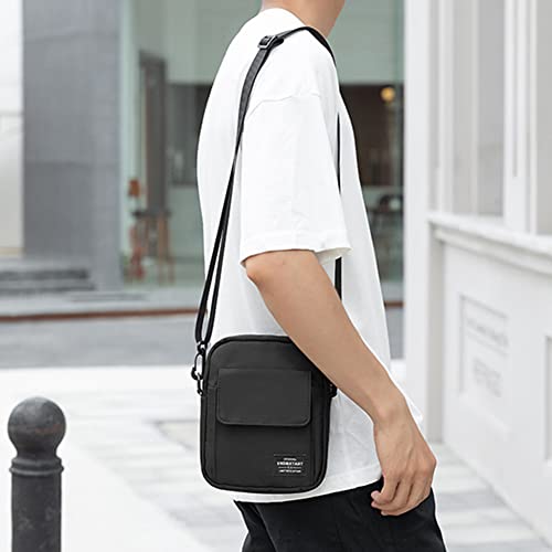 Bolsas de ombro casuais masculinas pequenas leves portáteis simples masculinas mini bolsa tiracolo c