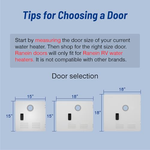 Ranein 15 x 15 Inches RV Water Heater Black Door. ONLY Door kit for Ranein RV water heaters - Thumbnail 4
