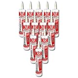 Red Devil 040620 Duraguard Kitchen & Bath Siliconized Acrylic Caulk, 10.1 oz., Biscuit, 12 Pack, Made in USA