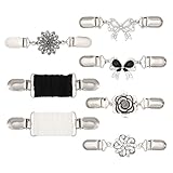 CHGCRAFT 7 Pcs 7 Style Shawl Clasp Fasteners Decorative Cardigan Collar Clips Alloy Closure Clasps Sew On Toggles for Jacket Wrap Shawl Accessories DIY Clothes Accessories