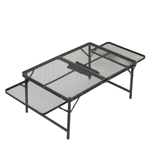 Table de cuisson pliante robuste en aluminium avec extensions pour grillades