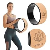 TREXO Roue de yoga en liège naturel avec un diamètre de 32 cm et une...