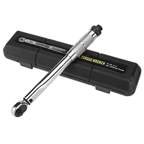 Btshub 1/4" Drive Click Torque Wrench Reversible Chrome Vanadium Steel 10.75" Length #TOP4