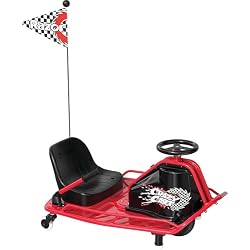 1 of Razor Crazy Cart - 24V Electric Drifting Go Kart - Variable Speed, Up to 12 mph, Drift Bar for Controlled Drifts, One Size, Black/Red
