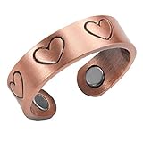 Bague magnétique en cuivre pur avec aimants.