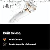 Braun Silk·épil 9 Flex, Epilator with 360° Flexible Head for Easy Hair Removal, Wet & Dry, Lasting Smooth Skin, Includes Shaver Head and Trimmer Comb, 9-030 3D, Gold - Image 7