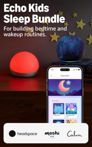 Amazon Echo Dot Kids (newest model) - Stardust, with Echo Glow, S...