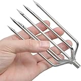 Cyfie Fishing Harpoon, Fishing Landing Hook, Weed Rake, 4.8Ft Retractable Telescopic Pole, Stainless Steel Fishing Gig Gaff Hook with 8mm Screw